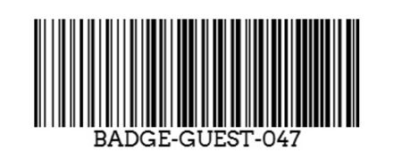 Badge barcode Streckkod för märke