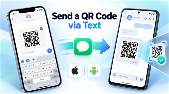 Skicka QR-kod via text