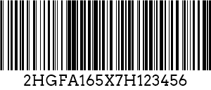 Kod 128 VIN Barcode