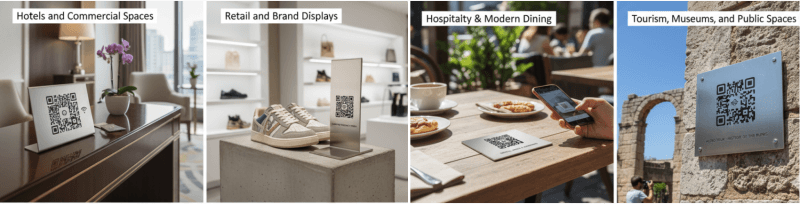 Uses of stainless steel QR codes