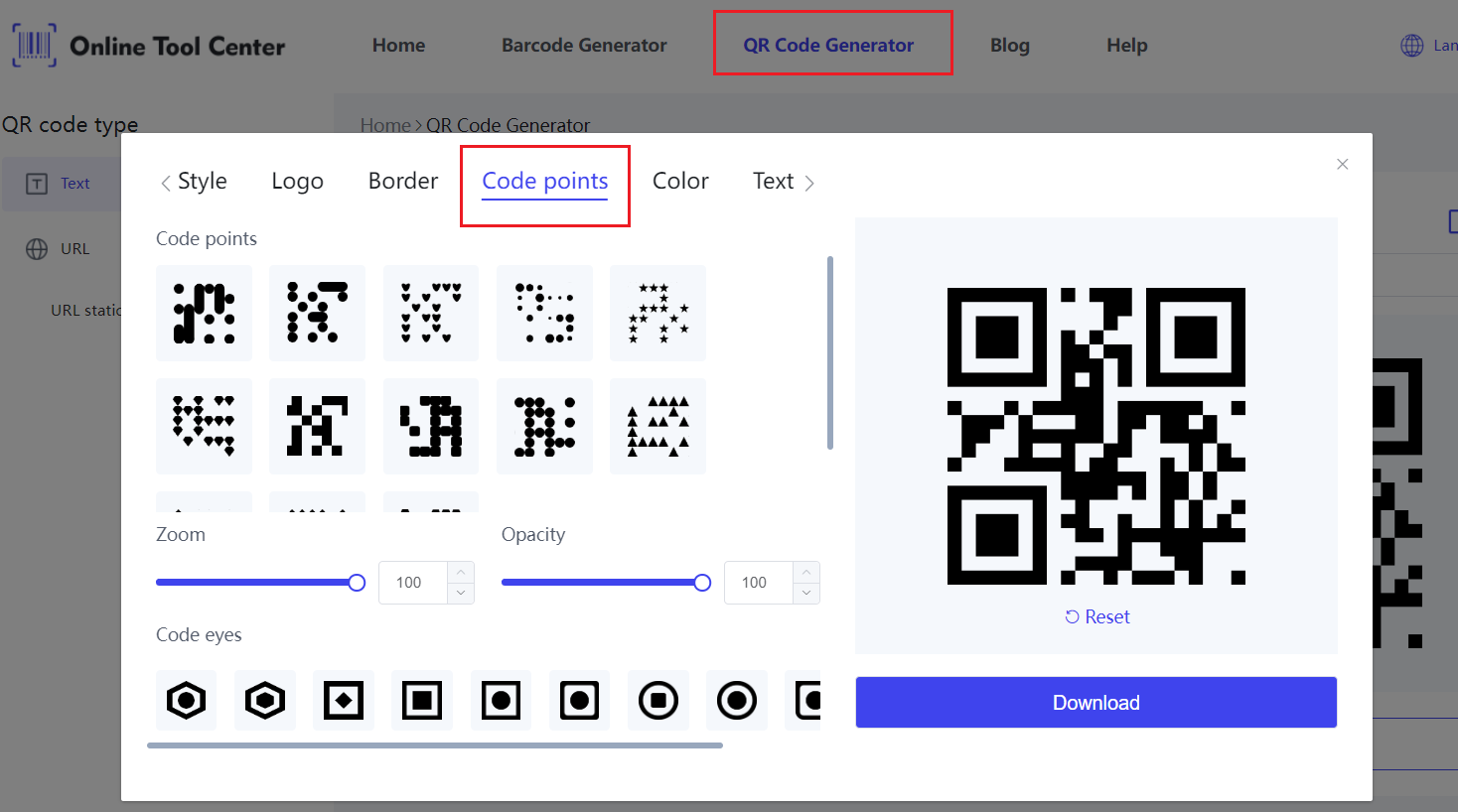 skapa QR-koder med Dots.png