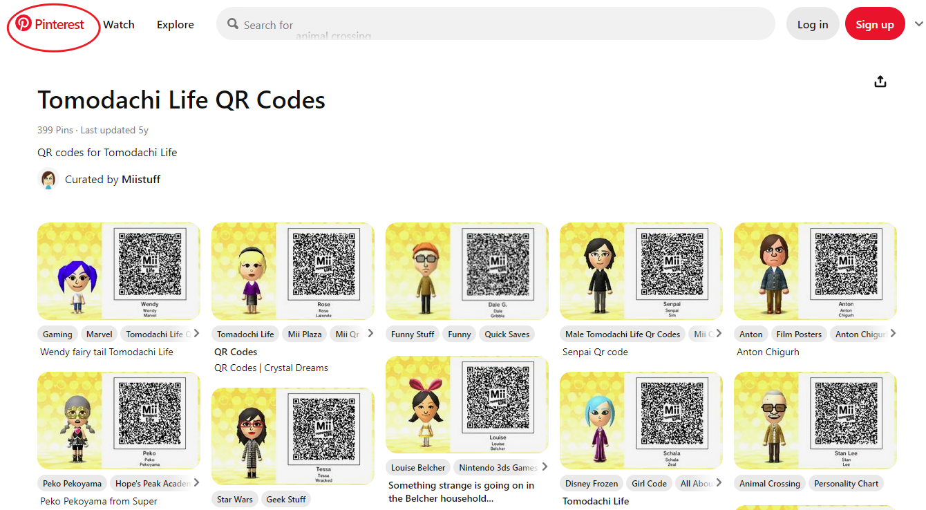 Tomodachi Life QR-koder från Pinterest.png