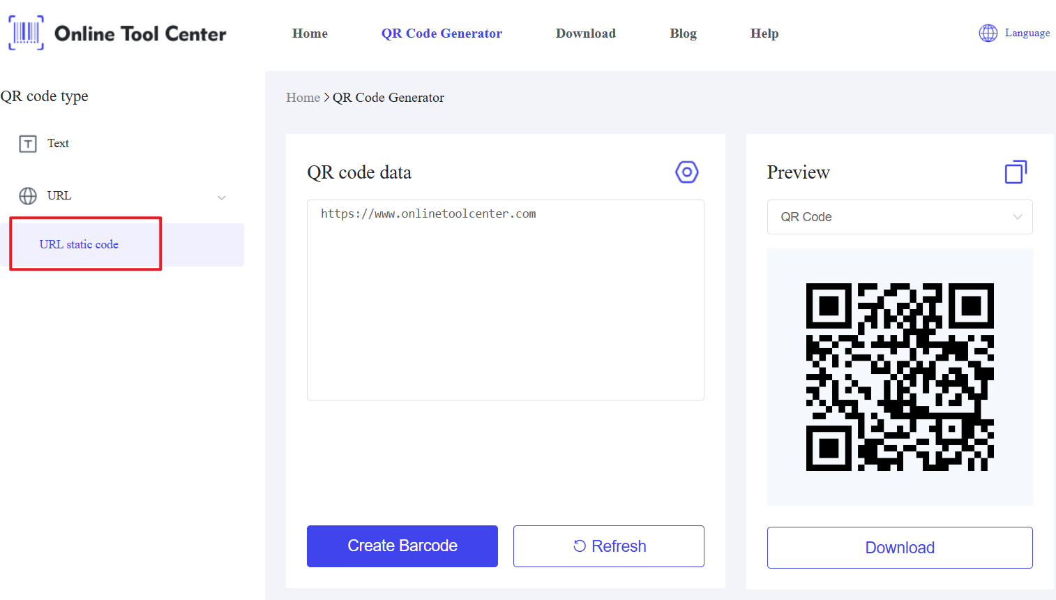 URL QR-kod generator