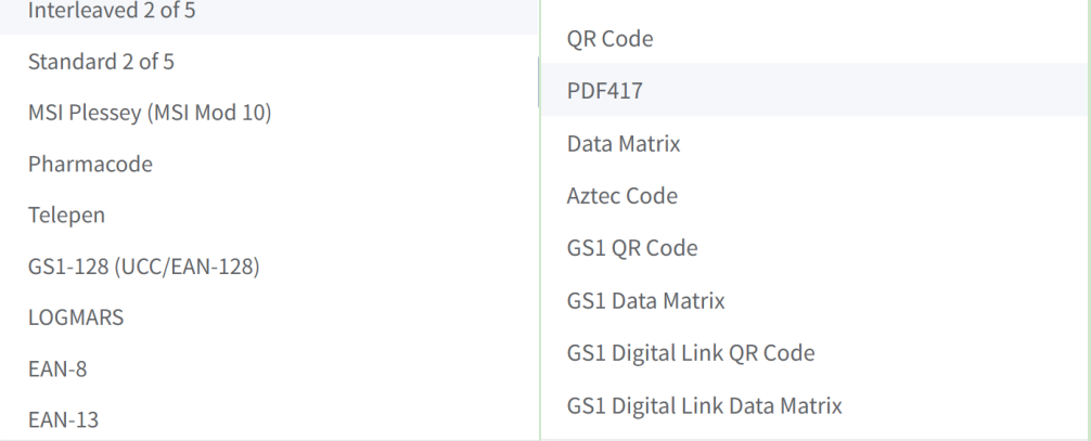 supported 1d 2d barcode formats stöds 1d 2d streckkodsformat
