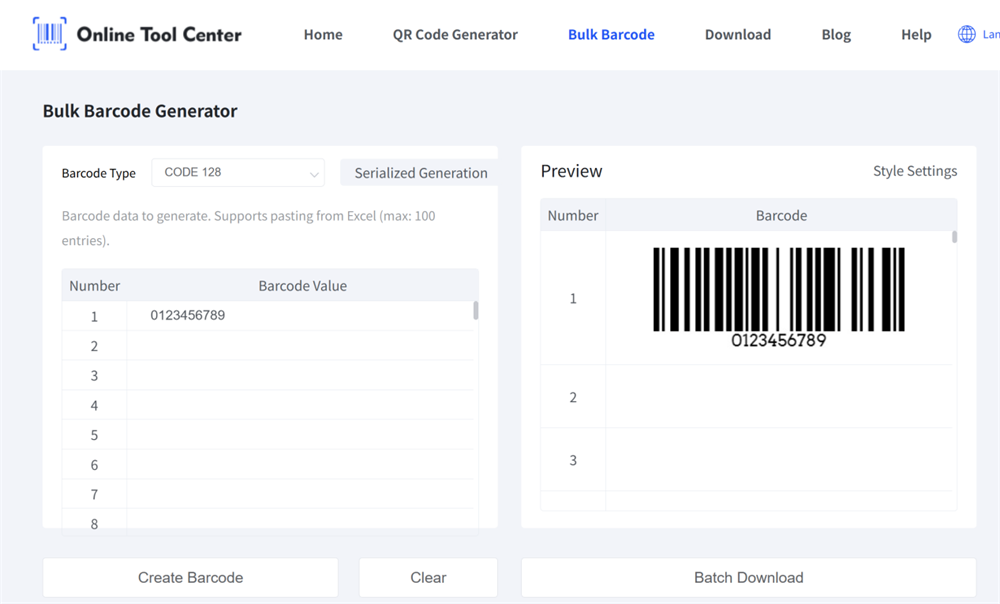 bulk barcode generator bulk streckkod generator