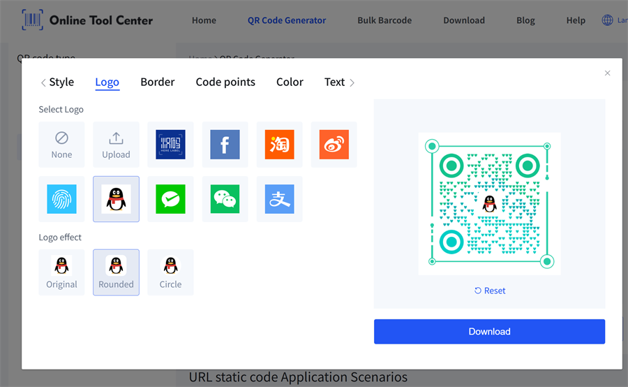 skapa anpassad QR-kod med logotyp
