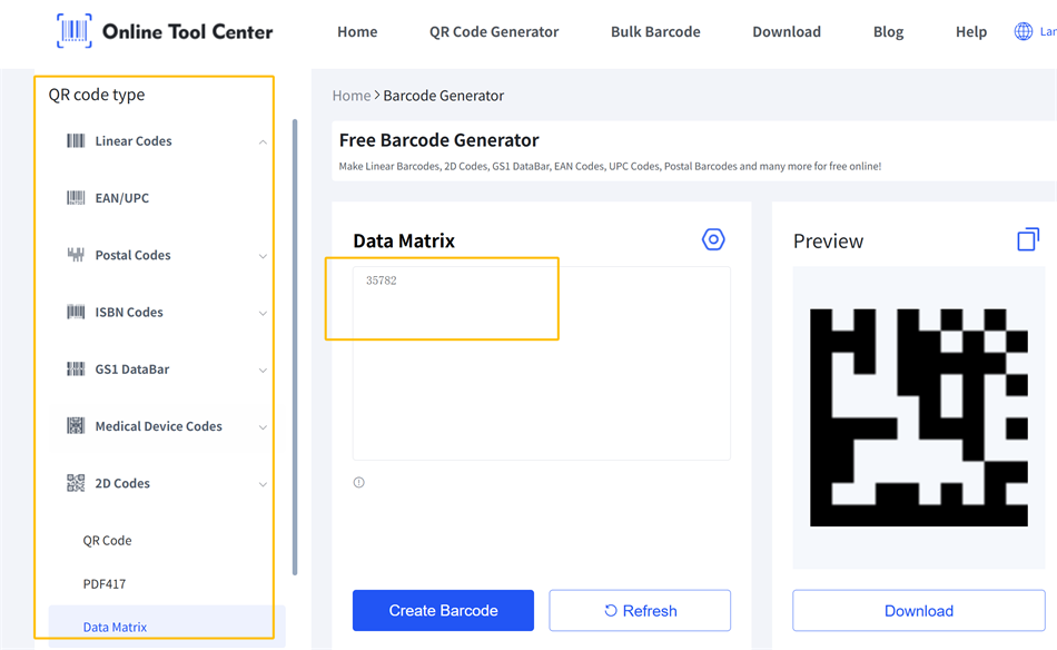 DataMatrix kodgenerator