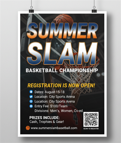 Basketbollsturneringsregistrering med QR-kod