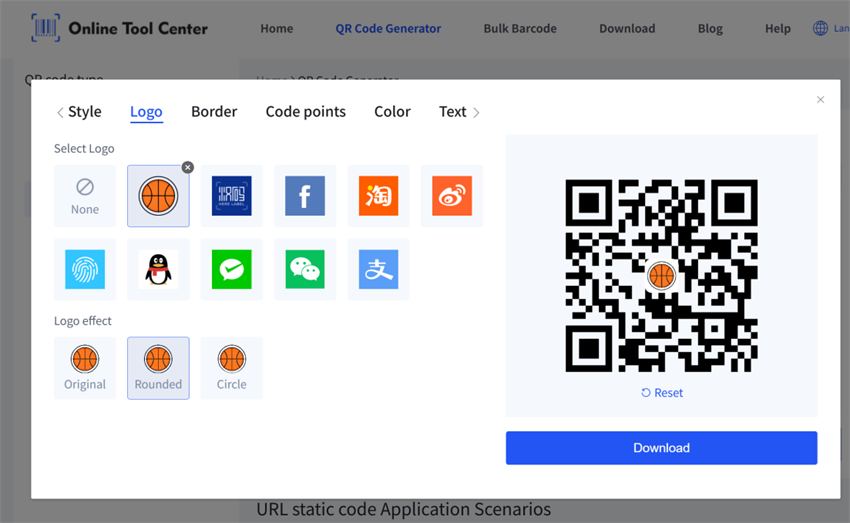 erate anpassad basket qr kod