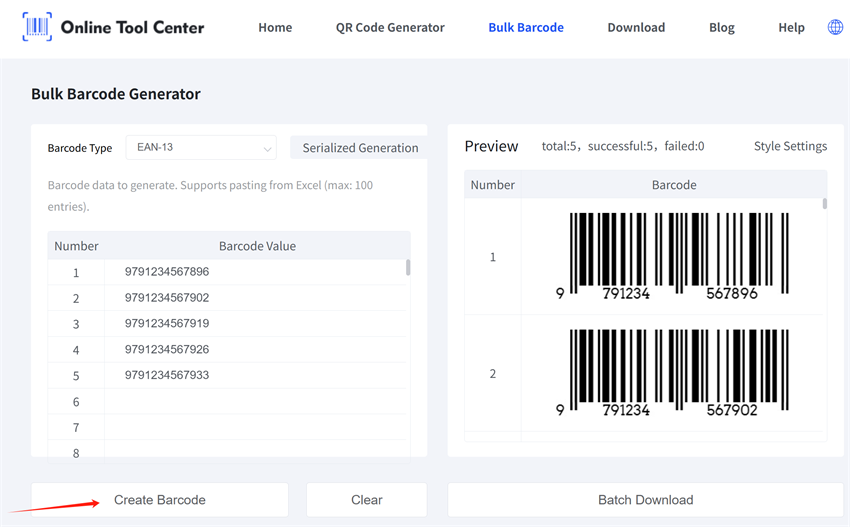 bulk generating EAN barcodes Bulkgenerera EAN streckkoder