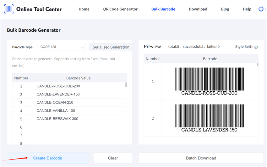 bulk generate soap product barcodes bulk generera tvål produkt streckkoder