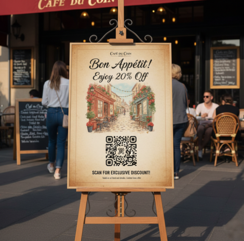 restaurang marknadsf&ouml;ring qr kod