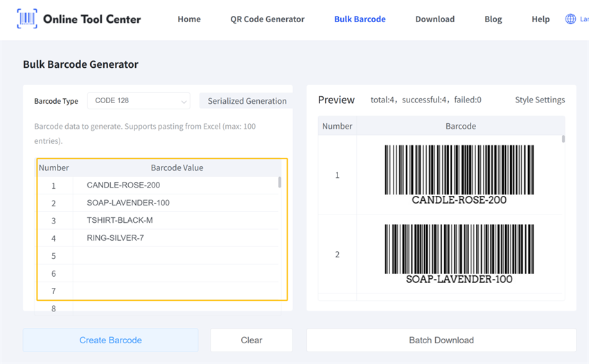 erate multiple barcodes Erate flera streckkoder
