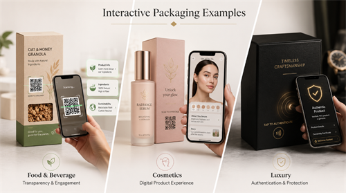Exempel p&aring; interaktiva f&ouml;rpackningar