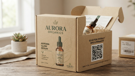 qr code on product packagi QR-kod på produktförpackningen