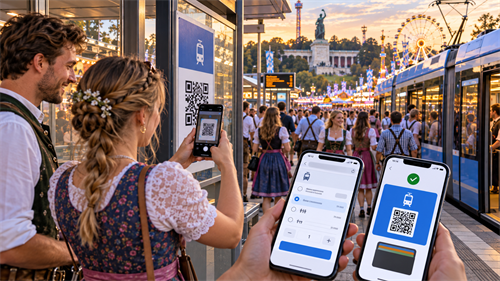 skanna QR-kod f&ouml;r biljett
